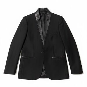Sandro Black Men's Blazer with Satin Trim